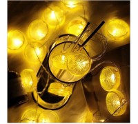 LED гирлянда "Дольки лимона" 40 ламп, 6 м, на батарейках + usb