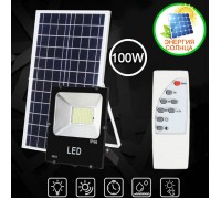 Світлодіодний прожектор 100W, на сонячних батареях, з пультом ДК