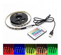 Светодиодная подсветка RGB для ТВ, полок, ниш. 3м, 180led, пульт ДУ, USB 