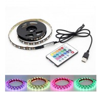 Світлодіодне підсвічування RGB для ТВ, полиць, ніш. 1м, 60led, пульт ДУ, USB 