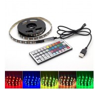 Светодиодная подсветка RGB для ТВ, полок, ниш. 3м, 180led, пульт ДУ-44 кнопки, USB 